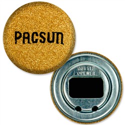 Bottle Opener with Reflective Gold Glitter, 2.25