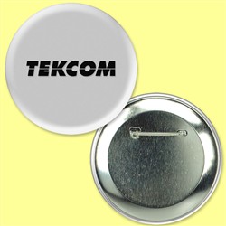 Button with Matte Silver Surface, 2.25