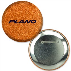 Button with Reflective Orange Glitter, 2.25" diameter, Item # ABU22-105