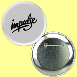 Button with Matte Silver Surface, 3" diameter, Item # ABU30-101