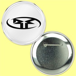 Button with Chrome Mirrored Surface, 3" diameter, Item # ABU30-109