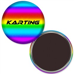 Magnet with Rainbow Foil, 2.25" diameter, Item # AMAB22-100