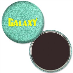 Magnet with Reflective Green Glitter, 2.25