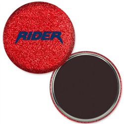 Magnet with Reflective Red Glitter, 2.25" diameter, Item # AMAB22-104