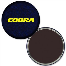 Magnet with Black Fabric Glitter, 2.25" diameter, Item # AMAB22-110