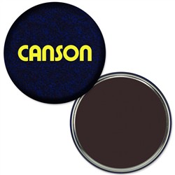 Magnet with Black Fabric Glitter, 3" diameter, Item # AMAB30-110