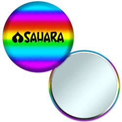 Compact Mirror with Rainbow Foil, 3" diameter, Item # AMIM30-100