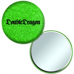 Compact Mirror with Reflective Green Glitter, 3