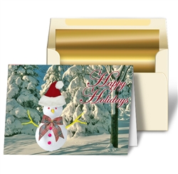 3D Happy Holiday Christmas Cards Lenticular Images Santa Snowman and tree