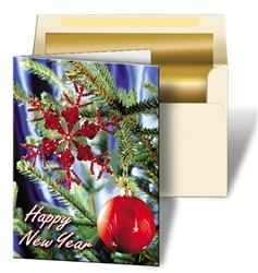 3D Lenticular Personalized Christmas Cards Image with Christmas Ornament, Tree